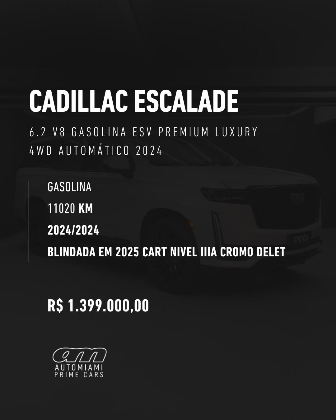 CADILLAC ESCALADE ESV PREMIUM LUXURY 4WD AUTOMÁTICO - Imagem 2