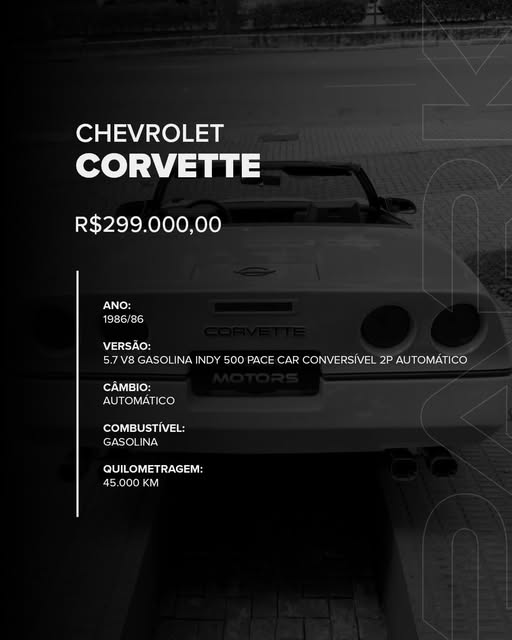 CHEVROLET CORVETTE INDY 500 PACE CAR - Imagem 2