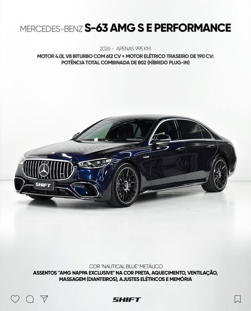 MERCEDES-BENZ S 63 AMG S E PERFORMANCE - Imagem 1